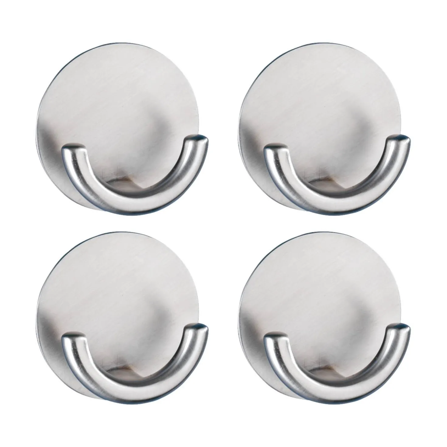 Wandhaken „Rondo“, 4er Set, Edelstahl matt WENKO