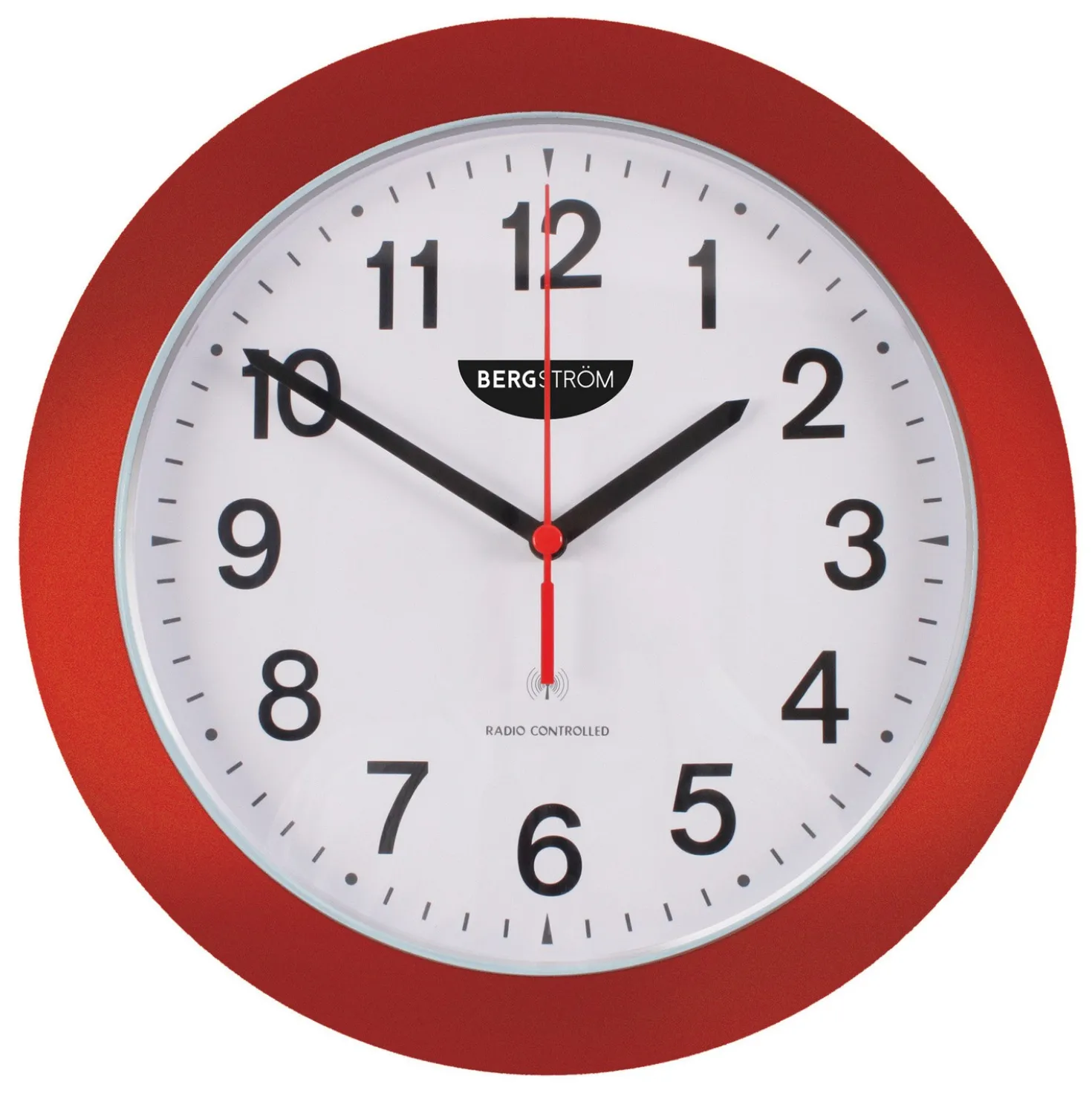Wanduhr rot-weiß Bergström