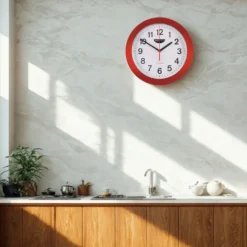 Wanduhr rot-weiß Bergström