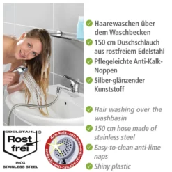 Waschbeckenbrause, mit Easy-Clip Schiebefunktion WENKO
