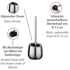 WC-Garnitur „Badi“ Chrom Keramik WENKO