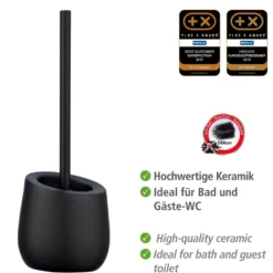 WC-Garnitur „Badi“ Schwarz Keramik WENKO