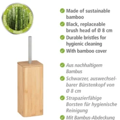 WC-Garnitur „Bambusa“ aus Bambus WENKO