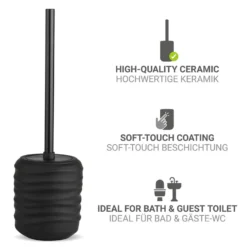 WC-Garnitur „Illana“ Schwarz Soft-Touch WENKO