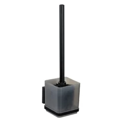 WC-Garnitur „Quadro“ Schwarz Vacuum-Loc® WENKO