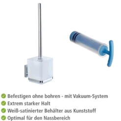 WC-Garnitur „Quadro“ Vacuum-Loc® WENKO