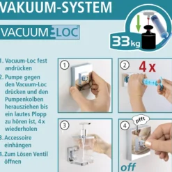WC-Garnitur „Quadro“ Vacuum-Loc® WENKO
