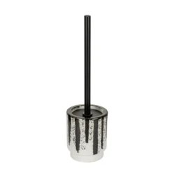 WC-Garnitur „Subiza“ Keramik/Metall Weiß-Schwarz WENKO