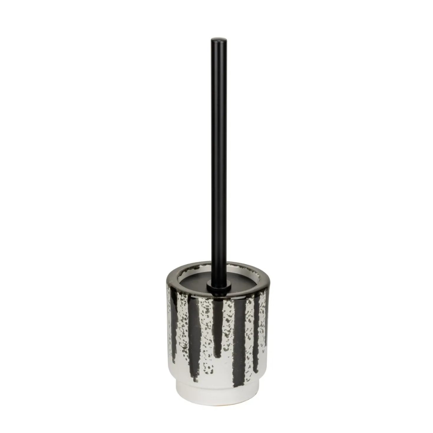 WC-Garnitur „Subiza“ Keramik/Metall Weiß-Schwarz WENKO