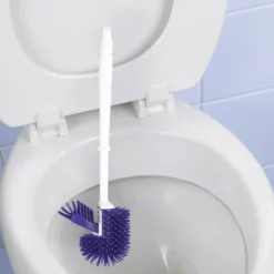 WC-Hygiene-Garnitur Lila 2er-Set mit Randbürste Maximex