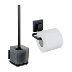 WC-Set „Vacuum-Loc® Quadro“ Schwarz WENKO