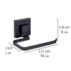 WC-Set „Vacuum-Loc® Quadro“ Schwarz WENKO