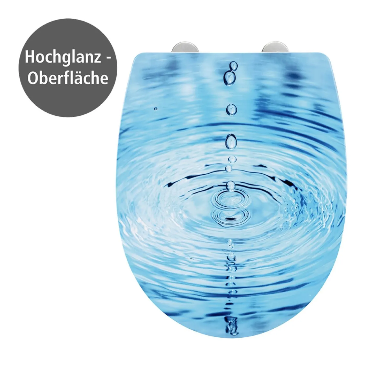 WC-Sitz „Droplets Hochglanz“ mit Absenkautomatik WENKO
