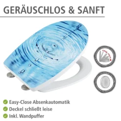 WC-Sitz „Droplets Hochglanz“ mit Absenkautomatik WENKO