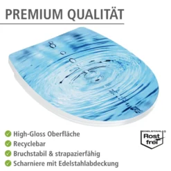 WC-Sitz „Droplets Hochglanz“ mit Absenkautomatik WENKO