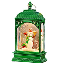 Weihnachtslaterne mit Glitter grün Eldo