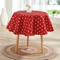 Wende-Tischdecke "Tupfen" Ø 140cm