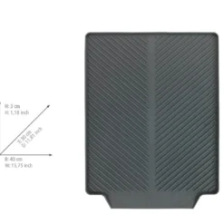 WENKO Abtropfmatte Mod. Linea Grau, 40 x 3 x 30 cm