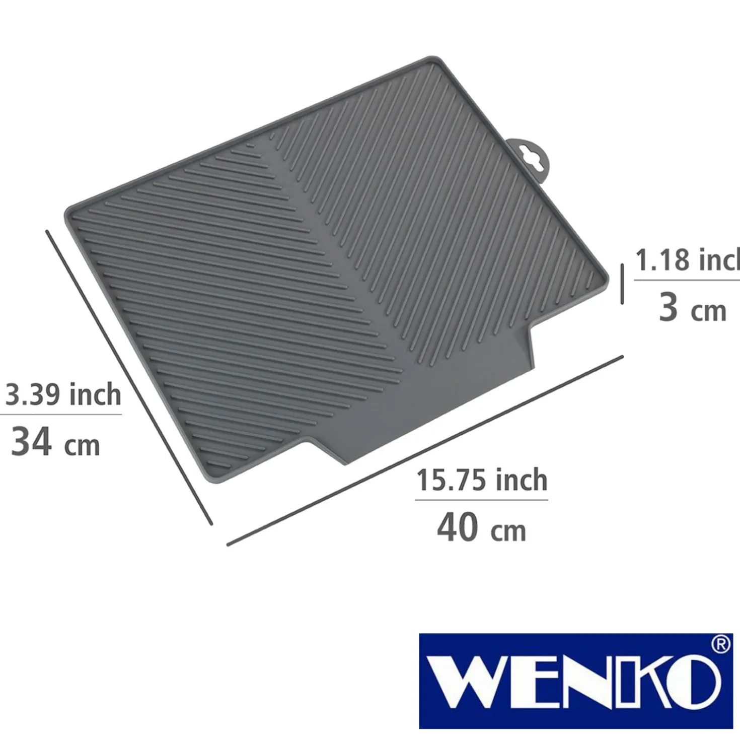 WENKO Abtropfmatte Nelia Maxi, 40 x 35