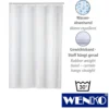 WENKO Anti-Schimmel Duschvorhang Uni White, Textil (Polyester), 120 x 200 cm, waschbar