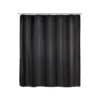 WENKO Anti-Schimmel Duschvorhang Uni Black, Textil (Polyester), 180 x 200 cm, waschbar