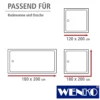 WENKO Anti-Schimmel Duschvorhang Astera Flex, Textil (Polyester), 180 x 200 cm, waschbar
