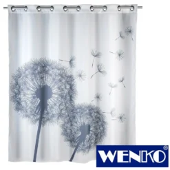 WENKO Anti-Schimmel Duschvorhang Astera Flex, Textil (Polyester), 180 x 200 cm, waschbar
