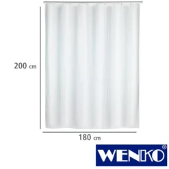 WENKO Anti-Schimmel Duschvorhang Palais, Textil (Polyester), 180 x 200 cm, waschbar