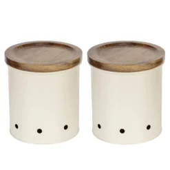 WENKO Aufbewahrungsdosen Mod. Aria, 1,6 L, 2er Set, aus pulverbeschichtetem Metall