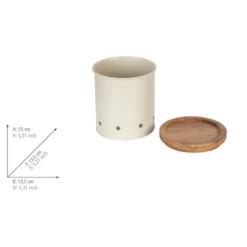 WENKO Aufbewahrungsdosen Mod. Aria, 1,6 L, 2er Set, aus pulverbeschichtetem Metall