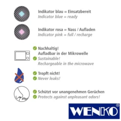 WENKO Auto-Entfeuchter mit Indikator 1000 g, 2er Set, wiederverwendbar