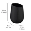 WENKO Bad-Accessoire-Set "Badi" Schwarz 3-tlg.