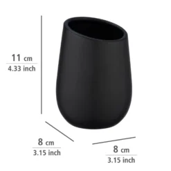 WENKO Bad-Accessoire-Set "Badi" Schwarz 3-tlg.
