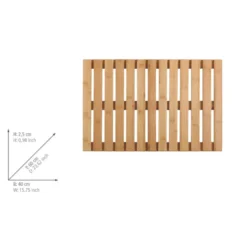 WENKO Baderost Mod. Indoor & Outdoor Bambus, 40 x 60 cm, mit rutschhemmender Unterseite