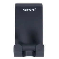 WENKO Badezimmerwischer Mod. Mola Silikon XXL Schwarz, extra breite Wischfläche