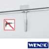 WENKO Badezimmerwischer Terni Jumbo, Duschabzieher mit Wandbefestigung zum Ankleben