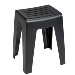WENKO Badhocker Mod. Kumba Schwarz, stabile Qualität aus Kunststoff