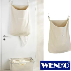 WENKO Über-Tür Wäschesammler Canguro Beige, 65 l