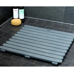 WENKO Duschmatte Indoor & Outdoor Grau 55 x 55 cm