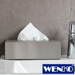 WENKO Edelstahlbox für Kosmetiktücher Edelstahl, rostfrei