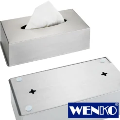 WENKO Edelstahlbox für Kosmetiktücher Edelstahl, rostfrei