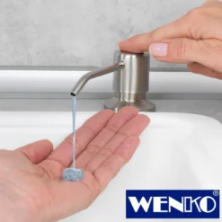 WENKO Einbau Seifen- und Spülmittelspender Monti, Seifendosierer, 400 ml