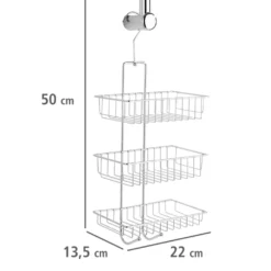WENKO Exclusiv Duschcaddy Mod. Nivala 3 Ablagen, Chrom