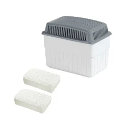 WENKO Feuchtigkeitskiller 2 x 1kg, Raumentfeuchter mit 1 x Nachfüller