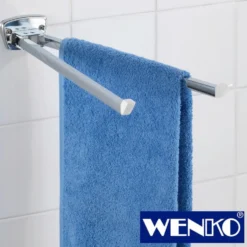 WENKO Handtuchhalter Basic glänzend, 2 Arme