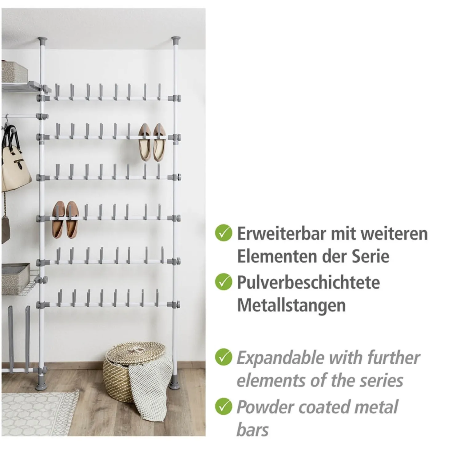 WENKO Hauptstange Mod. Herkules 165-300 cm, verstellbares Ordnungssystem