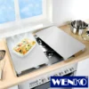 WENKO Herdabdeckplatten Universal Silber 2er Set, für alle Herdarten