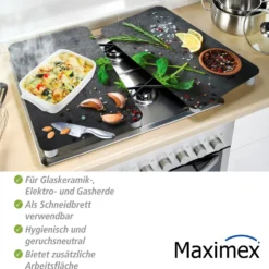 WENKO Herdabdeckplatten Universal Kräuter 2er Set, für alle Herdarten