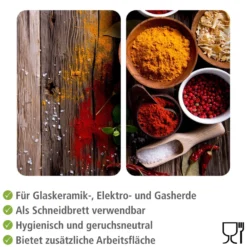 WENKO Herdabdeckplatte Universal Gewürze 2er Set, für alle Herdarten