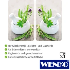 WENKO Herdabdeckplatte Universal Kräutergarten 2er Set, für alle Herdarten